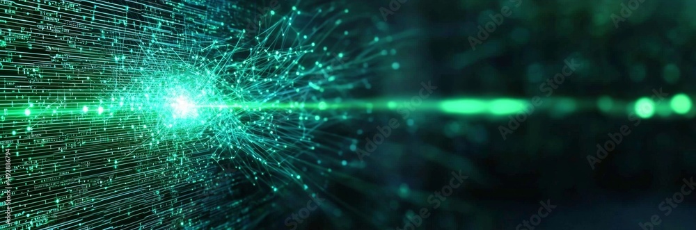 Obraz premium Eye-catching design showcasing deep learning's impact on data connectivity.
