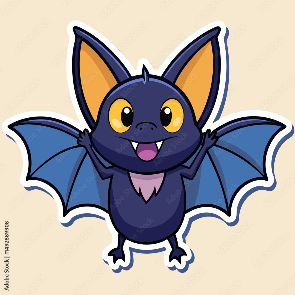 Obraz premium cat, animal, cartoon, vector, cute, illustration, kitten, pet, bat, black, art, drawing, domestic, mammal, rabbit, pets, halloween, kitty, feline, smile, icon, sweet, character, funny, fun