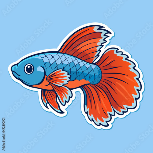 vector illustration of a fish
