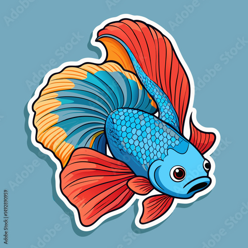 vector illustration of a fish