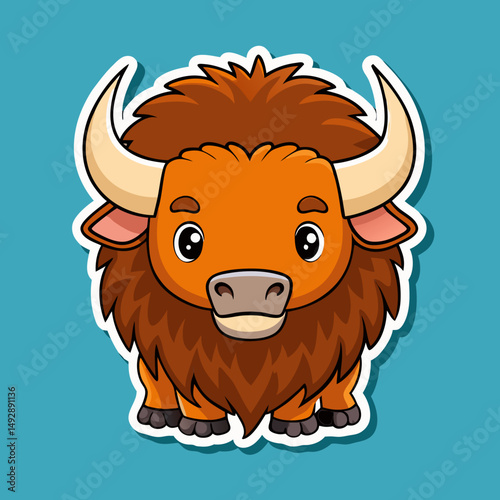 vector illustration of cartoon cow