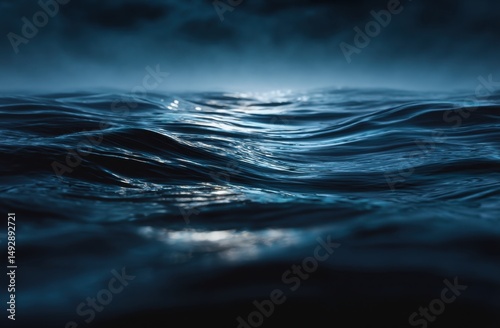 Fototapeta Naklejka Na Ścianę i Meble -  Ocean waves dark blue water sea