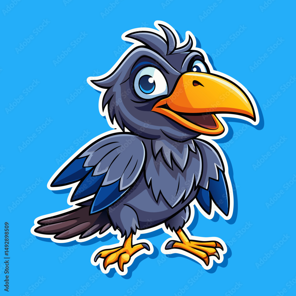 Obraz premium eagle cartoon waving