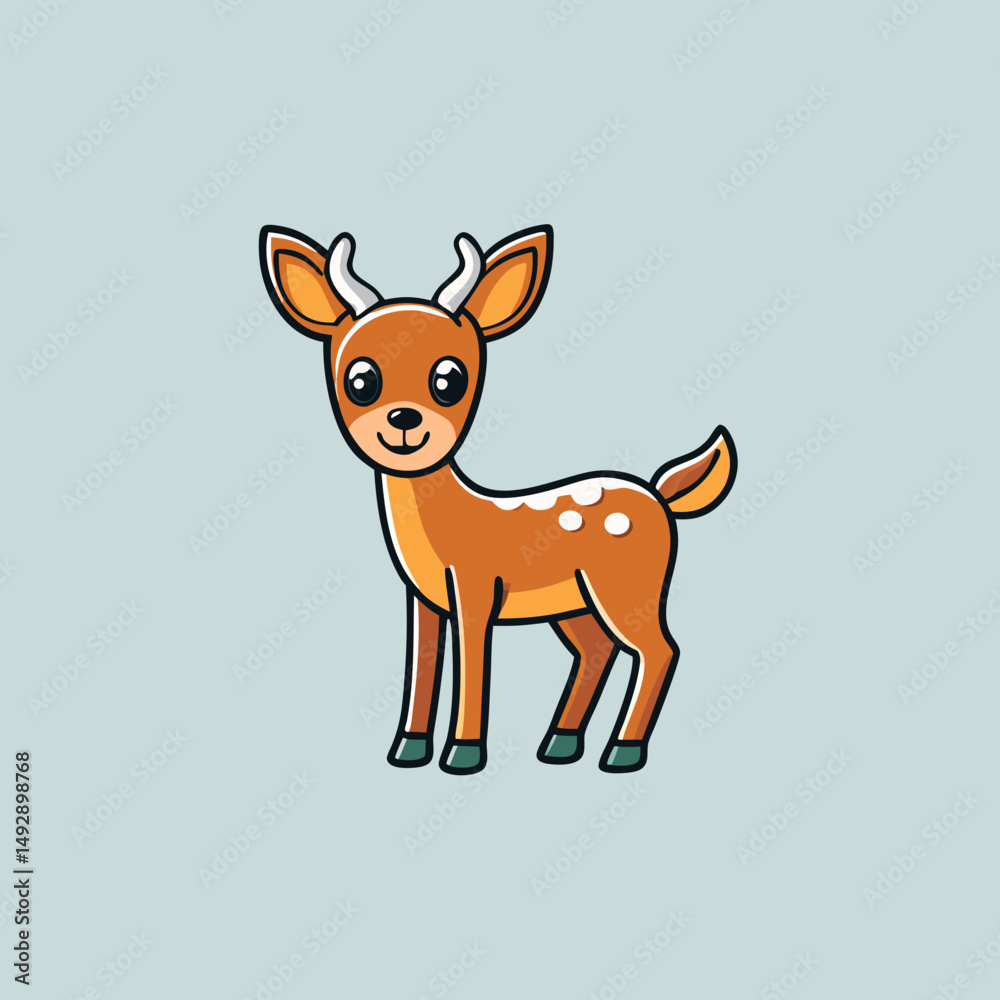 Obraz premium red fox cartoon