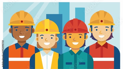 construction workers team