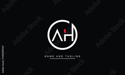 AH, HA Abstract Letters Logo Monogram