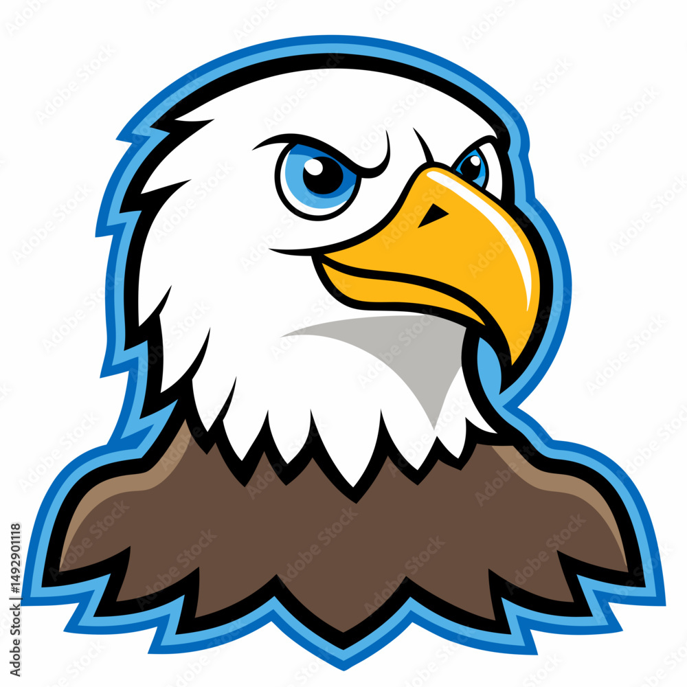 Fototapeta premium bald eagle cartoon
