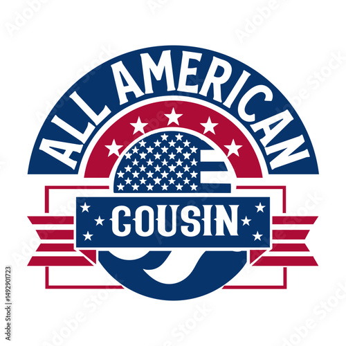 All american cousin SVG Design

