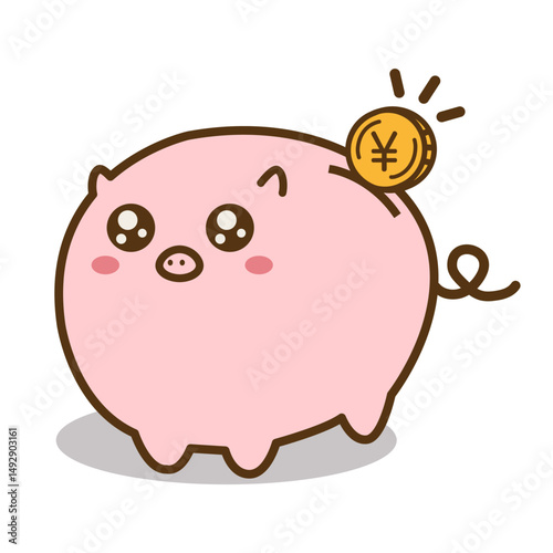 お金が増えて喜ぶブタの貯金箱　ピギーバンク