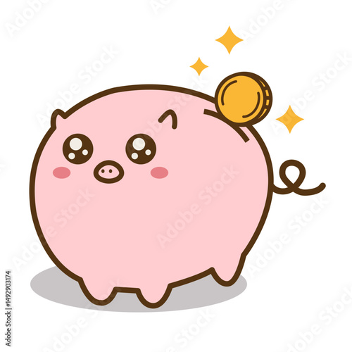 お金が増えて喜ぶブタの貯金箱　ピギーバンク