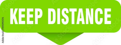 keep distance sticker. keep distance sign on transparent background