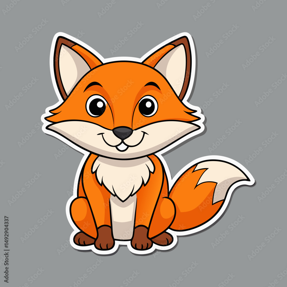 Obraz premium cartoon, cat, animal, fox, vector, illustration, kitten, mammal, pet, drawing, fur, orange, cute, fun, pets, tail, feline, art, nature, wild, domestic, red, funny, kitty, comic