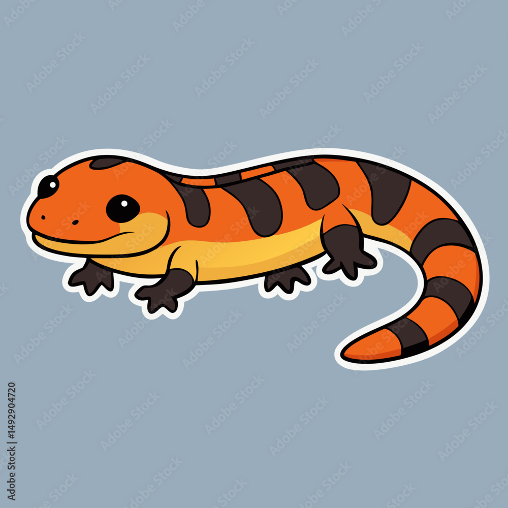 Fototapeta premium illustration of a cartoon snake
