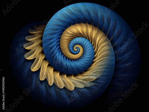 Sigma summation meets Phi golden ratio in vibrant blue 3D sculpture symbolizing mathematical beauty harmony