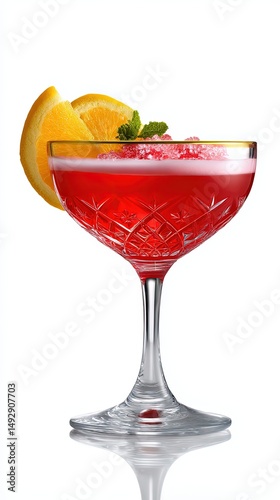 cocktail captured by professional photographer on white background