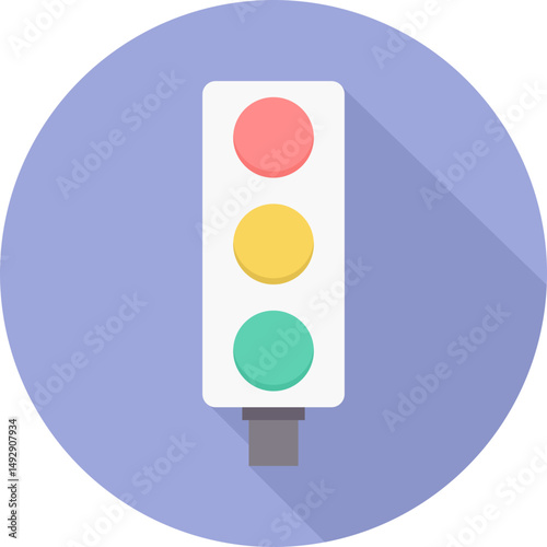 red traffic light icon