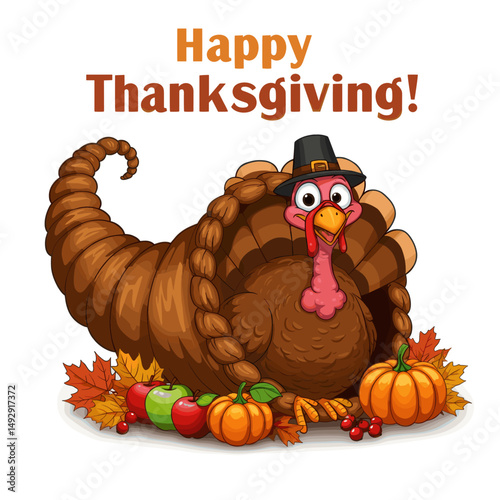 A collection of fun and colorful Thanksgiving-themed turkey images.