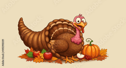 The turkeys are featured in various Thanksgiving settings, with festive backgrounds.