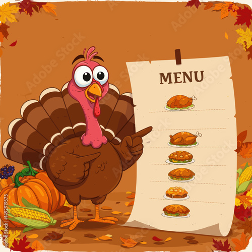 A collection of fun and colorful Thanksgiving-themed turkey images.