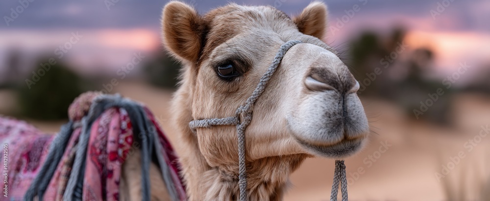 Obraz premium Desert camel close-up