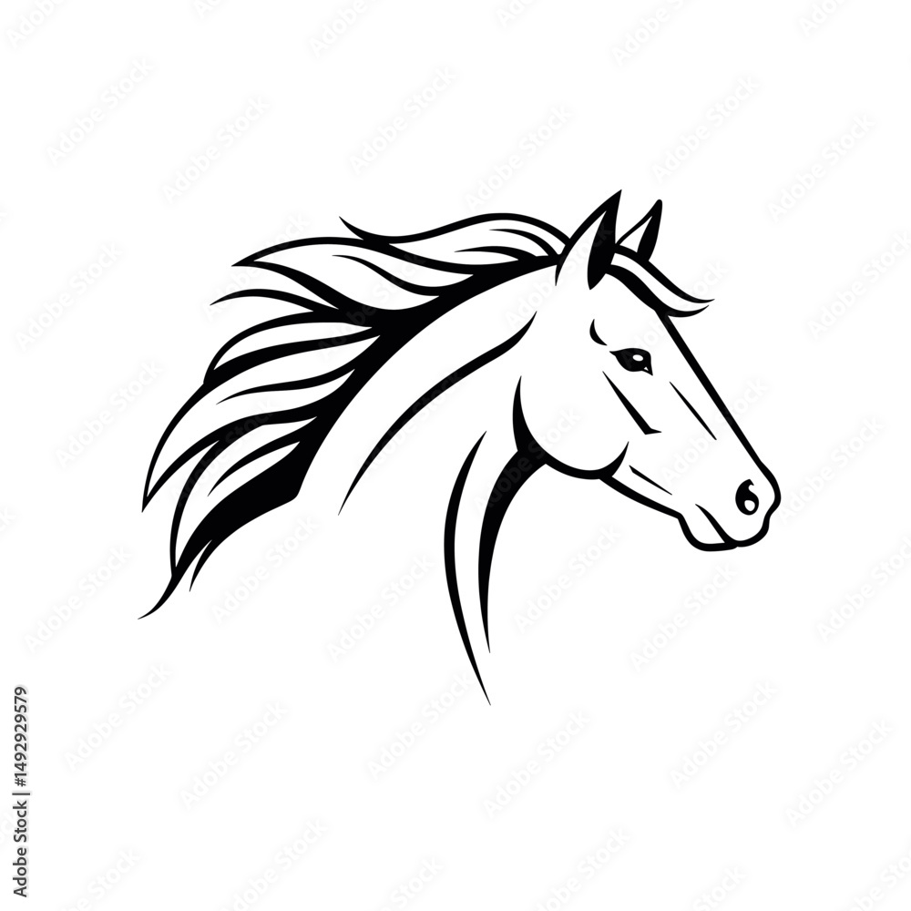 Equine-themed vector icons in black and brown. Equine-themed vector icons in black and brown.