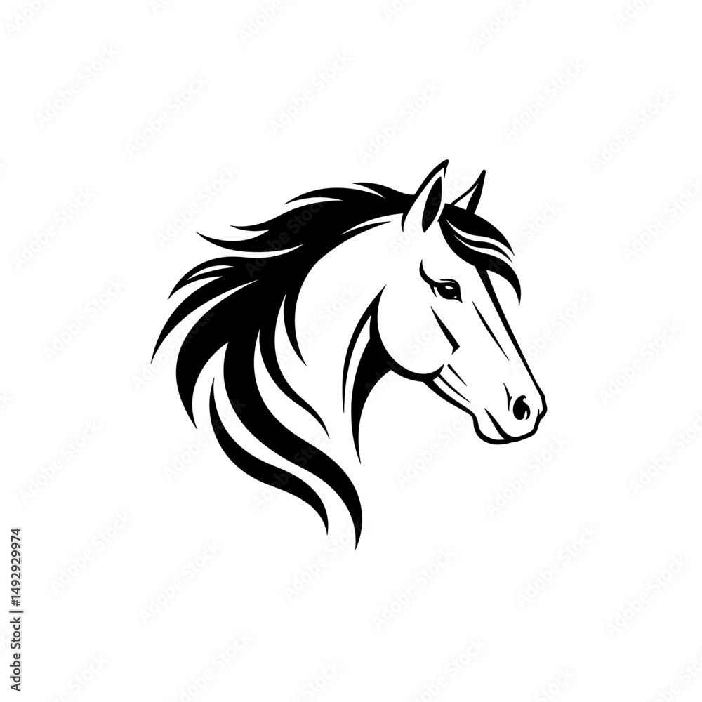 Equine-themed vector icons in black and brown. Equine-themed vector icons in black and brown.