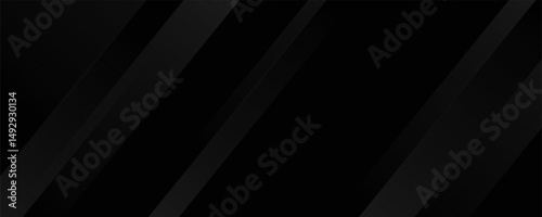 Black abstract background. Elegant dark diagonal shape elements.