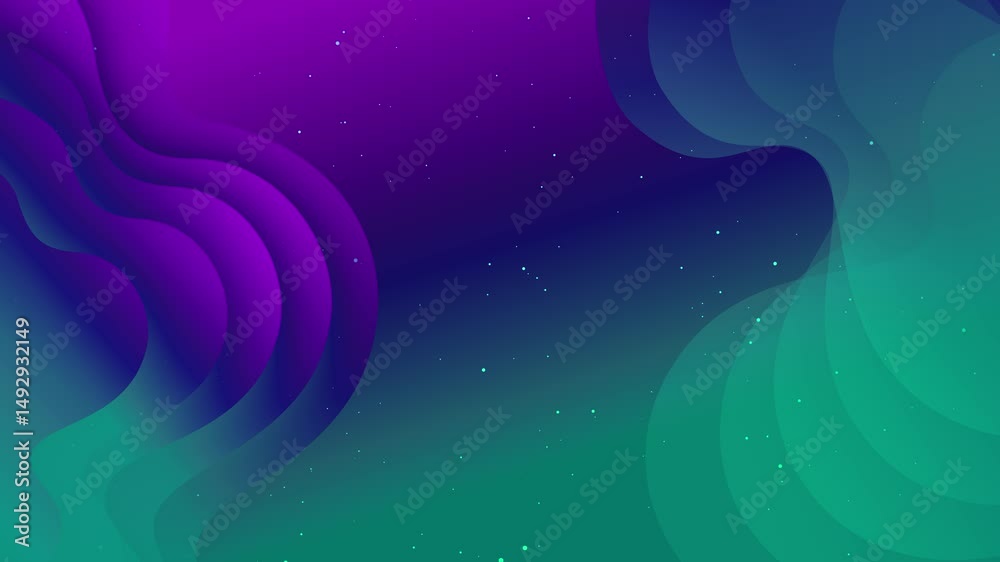 Green and purple shapes layer with dust particles animated background animation video motion graphic Green and purple shapes layer with dust particles animated background animation video motion graphic