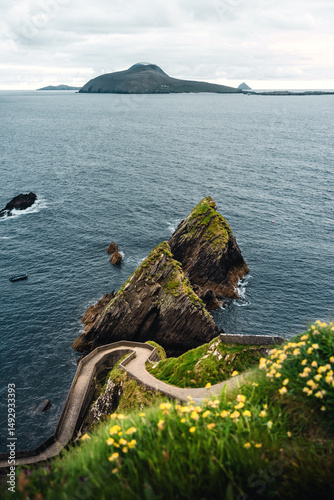  Aussicht auf den Dunquin Pier an der Dingle-Halbinsel, Irland