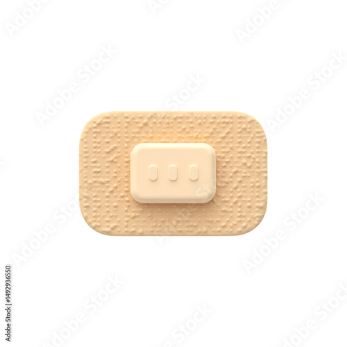 Adhesive bandage isolated on black background for first aid