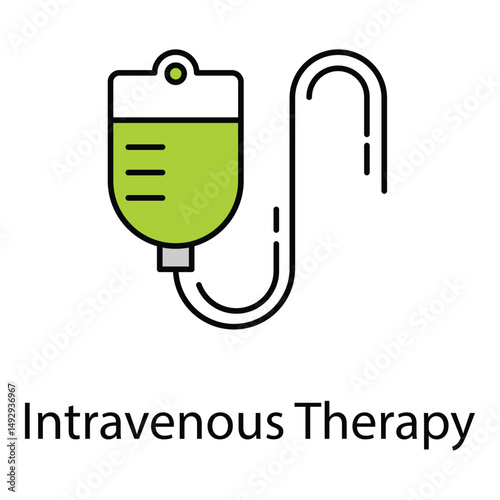 Intravenous Therapy Vector Icon Representing Medical Treatment
