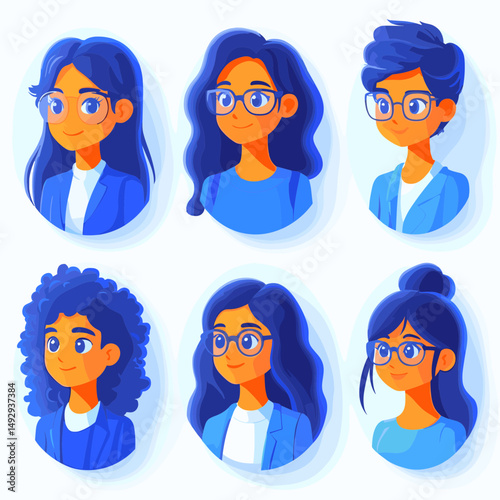 Diverse Cartoon Avatar Set