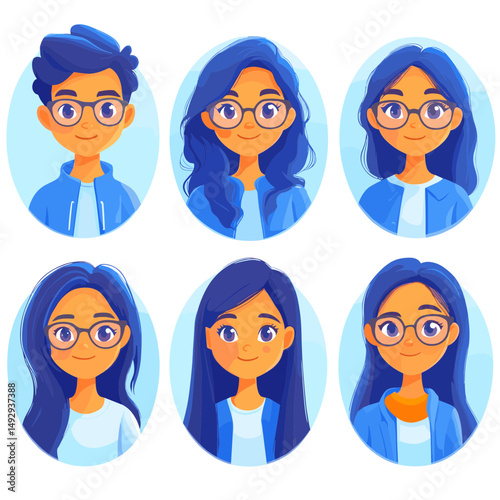 Diverse Team Avatar Set
