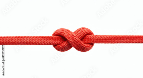 red rope on white background