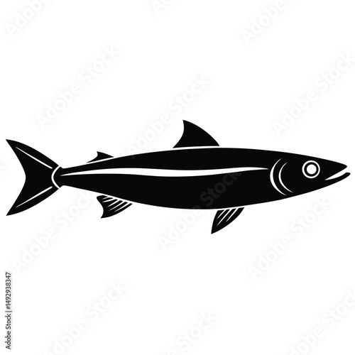 fishmonger element isolated anchovy on white background 