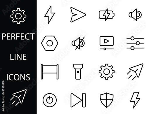 set of web and multimedia icons  set
