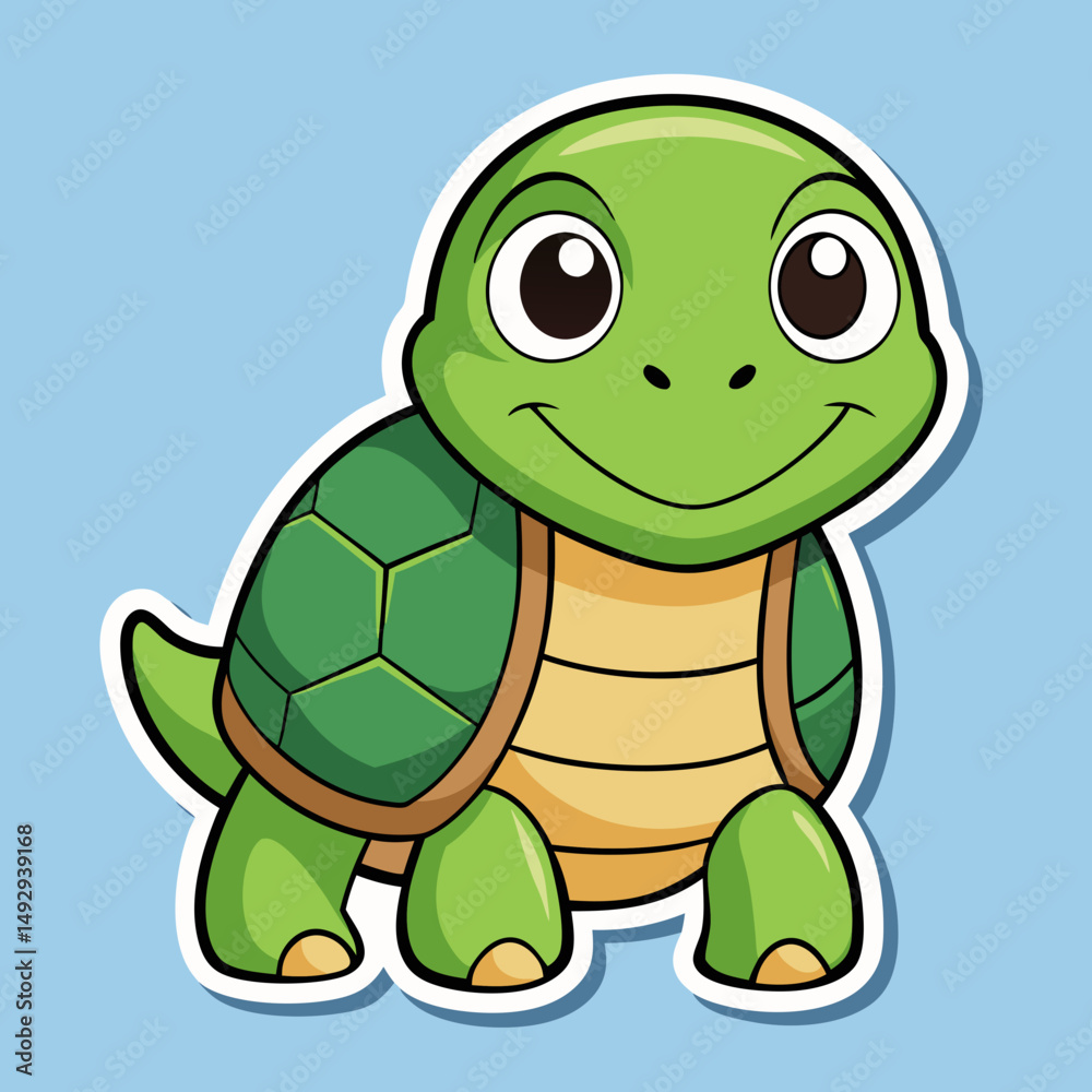 Fototapeta premium cartoon, turtle, animal, illustration, vector, tortoise, reptile, cute, green, character, fun, shell, happy, smile, art, drawing, funny, wildlife, nature, zoo, cheerful, comic, frog, slow, design