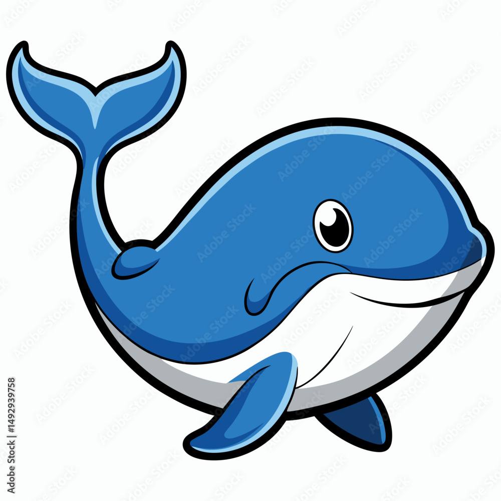 Fototapeta premium funny cartoon shark