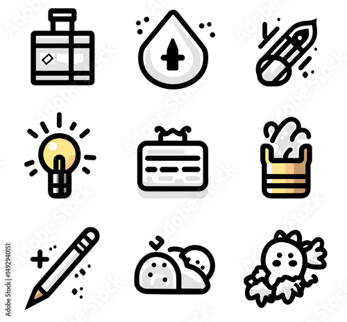 Icons Galore: A curated collection of icons, each a vector representation of design, offering a diverse range of concepts.