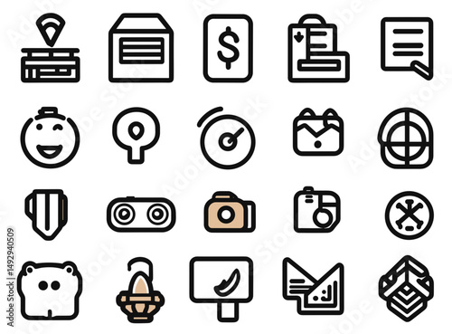 Variety of Icon Set: a comprehensive collection of meticulously crafted icons, spanning diverse concepts. It's an essential resource for designers.