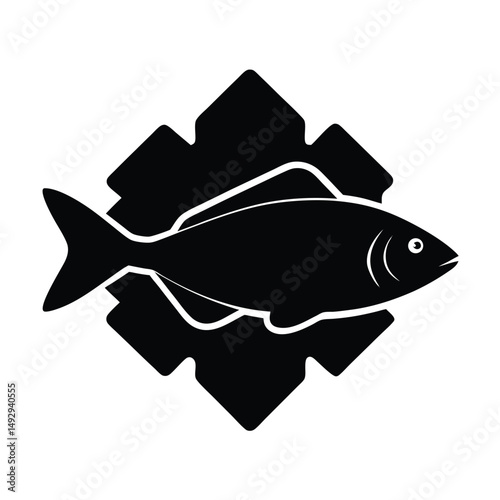 fishmonger element isolated fish on ice on white background 