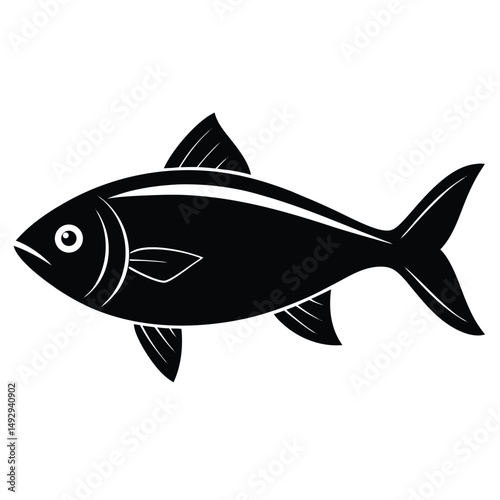 fishmonger element isolated fish stock on white background 