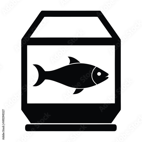 fishmonger element isolated fish tank on white background 