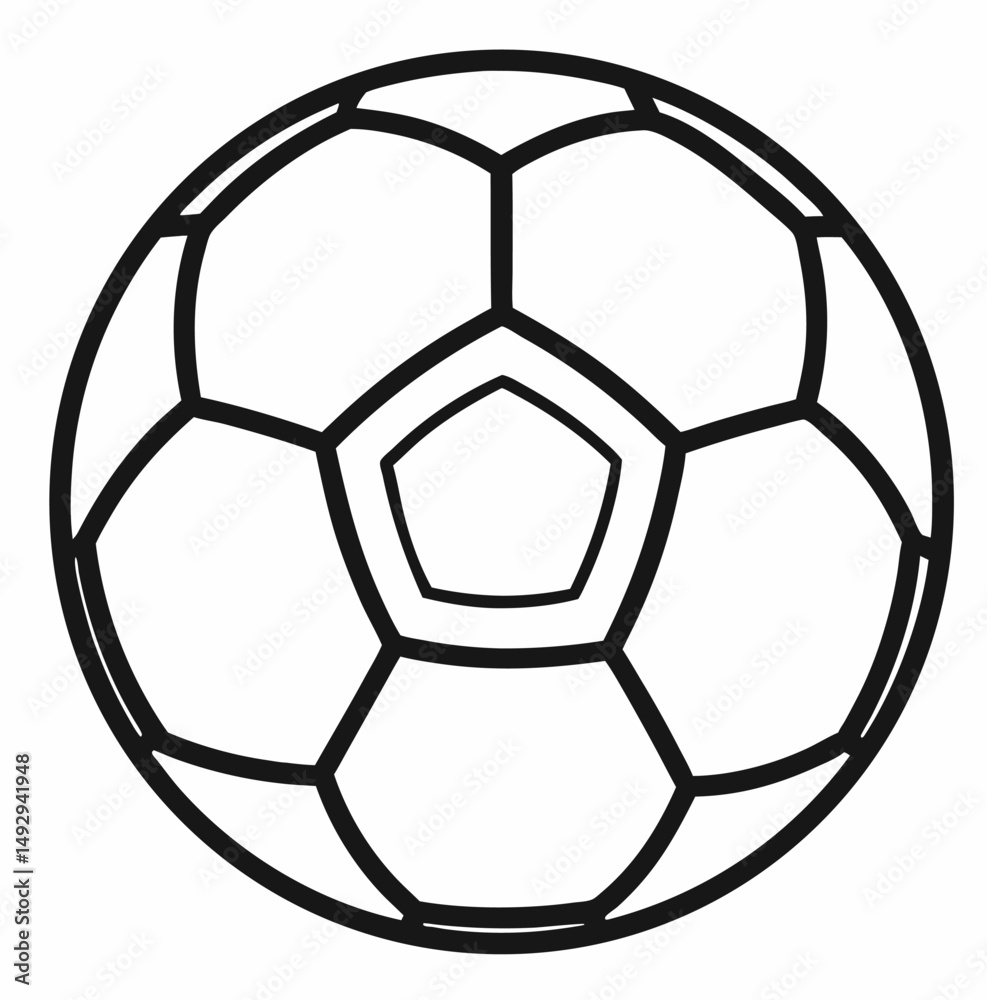 Fototapeta premium Football vector art icon on withe background