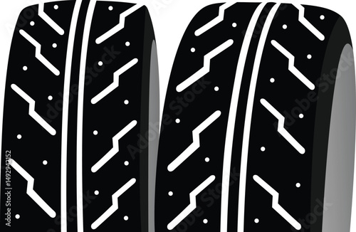 Tires or rims for truck, bus, car tires. vector illustration