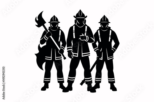 Fighter vector silhouette on white background