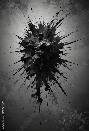 Abstract grunge ink splatter, textured background, retro, paint, background