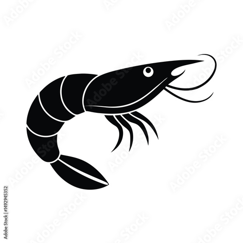 fishmonger element isolated shrimp peeling on white background 