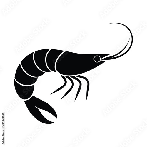 fishmonger element isolated shrimp peeling on white background 