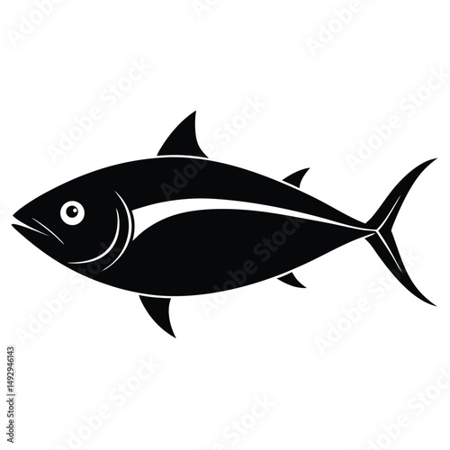 fishmonger element isolated tuna on white background 